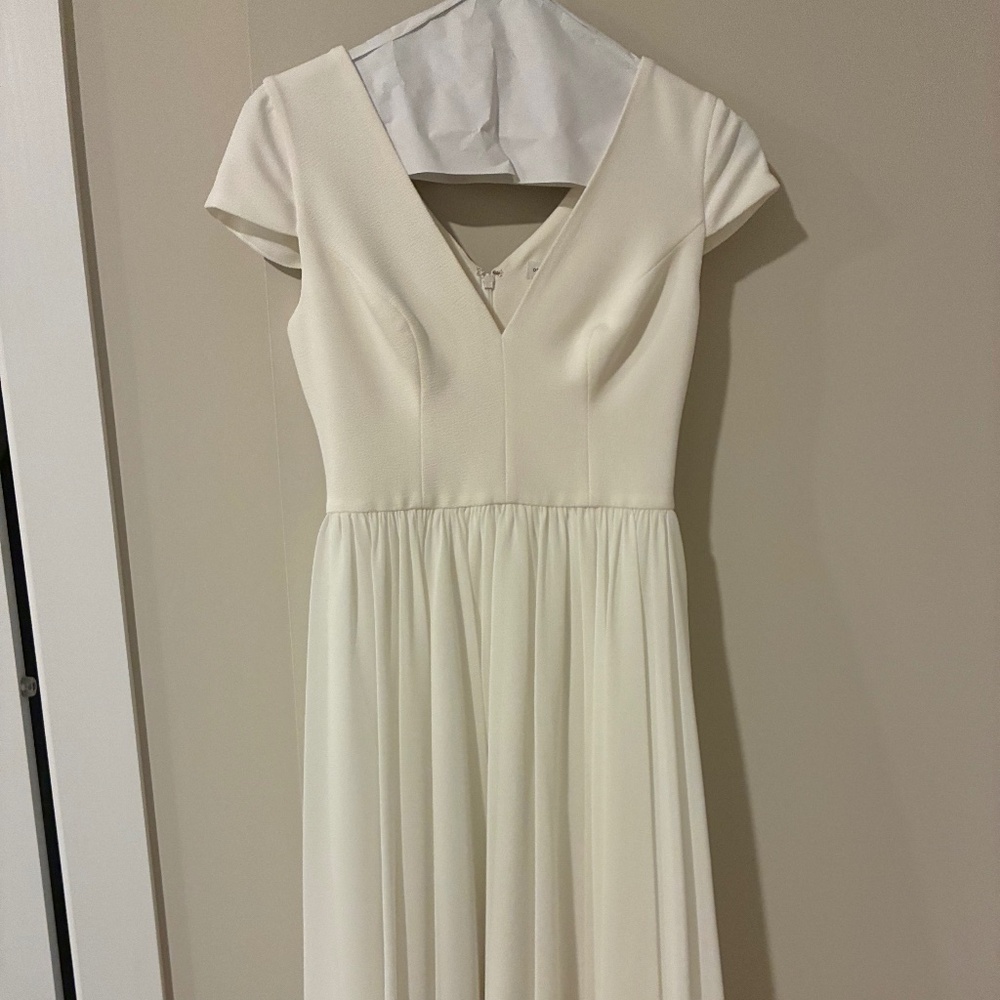 Dress the Population white midi dress XS
